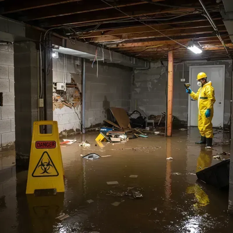 Flooded Basement Electrical Hazard in Rand, WV Property